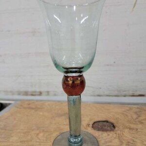 Vintage Mexican Wine Glass Tricolor